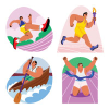 Flat Style Olympic Illustrations Bundle