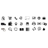 Ecommerce Shopping Delivery Line Icons