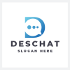 Modern Chat App Letter D Logo