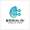 Brain.AI – Futuristic Tech AI Logo Design