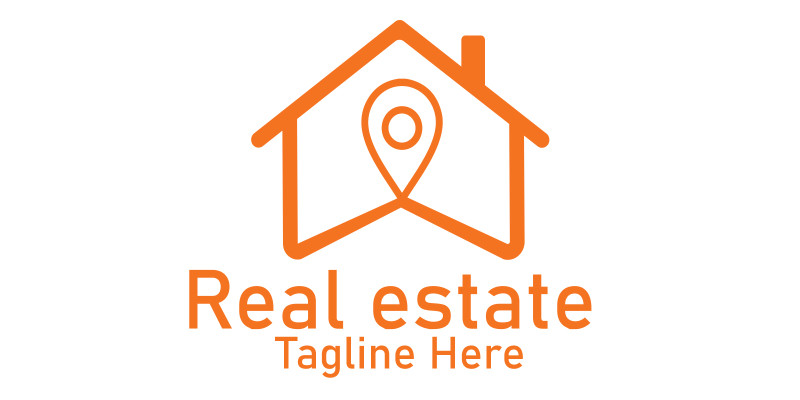 "Real Estate Location House Logo"