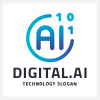 Abstract Digital AI Logo