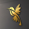 Modern Creative Humming Bird Logo