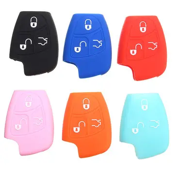 벤츠 CL500 CLK320 SLK55용 실리콘 3버튼 자동차 원격 키 케이스 커버