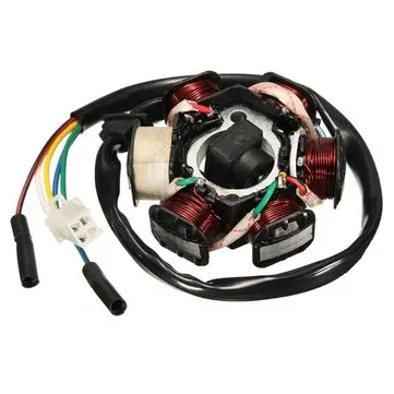 6 폴 발전기 코일 자석 스테이터 플레이트 GY6 110 125cc ATV PIT DIRT 쿼드 바이크