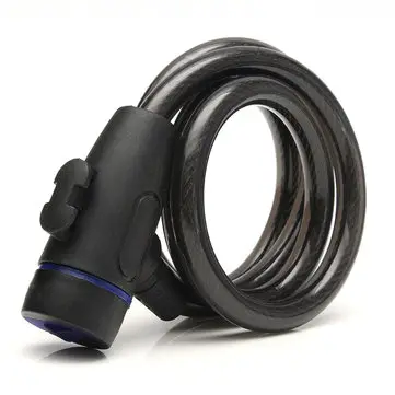 오토바이 스쿠터 자전거를 위한 2개의 열쇠가 있는 100cm x 12mm 검은 강철 케이블 자물쇠 강력한 보안 체인