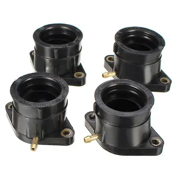 야마하 XJR400 용 4 개의 오토바이 연료 분사 장치 인터페이스 파이프 어댑터 집속 고무 범