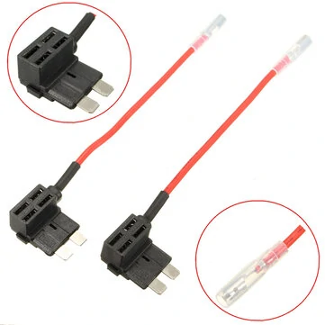 2pcs DC12V 퓨즈 홀더 회로 박스 블레이드 표준 오토바이 자동차 ACU 퓨즈 없음